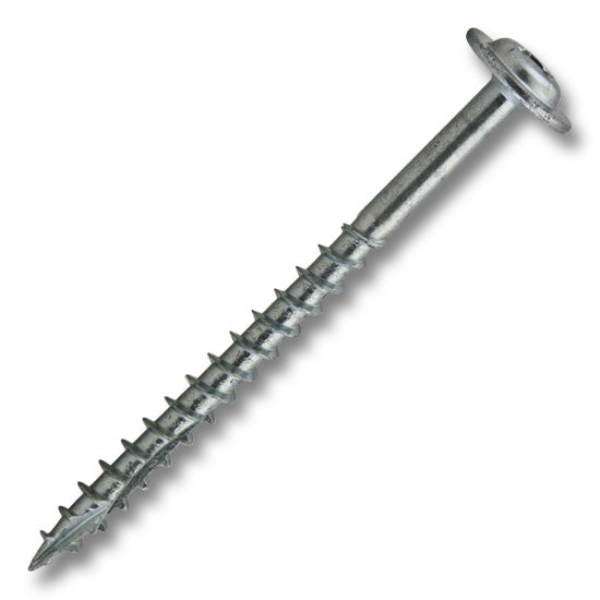 #10 Screw Round Washer #2 Combo Double Auger Coarse Thread 2-1/2" Long Zinc, Multiples of 100
