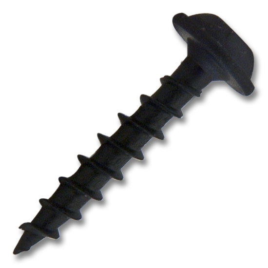 #8 Screw Round Washer Head Square Drive Coarse Thread Type 17 Point 1" Black, Multiples of 100