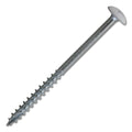 #10 Screw Truss Head #2 Square/Phillips Combo Coarse Thread 3" Length Zinc/White