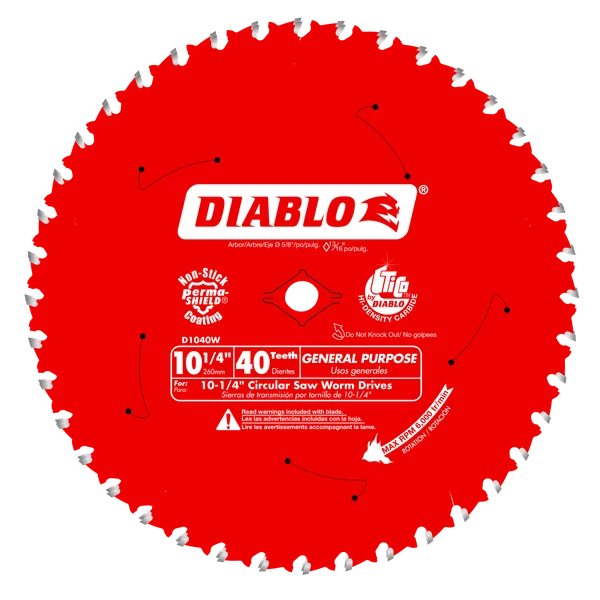 Freud General Purpose Saw Blade for Wood 10-1/4" Wormdrive Diameter