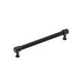 Amerock Fairlane Pull 7-9/16" Center To Center Black Leather/Matte Black