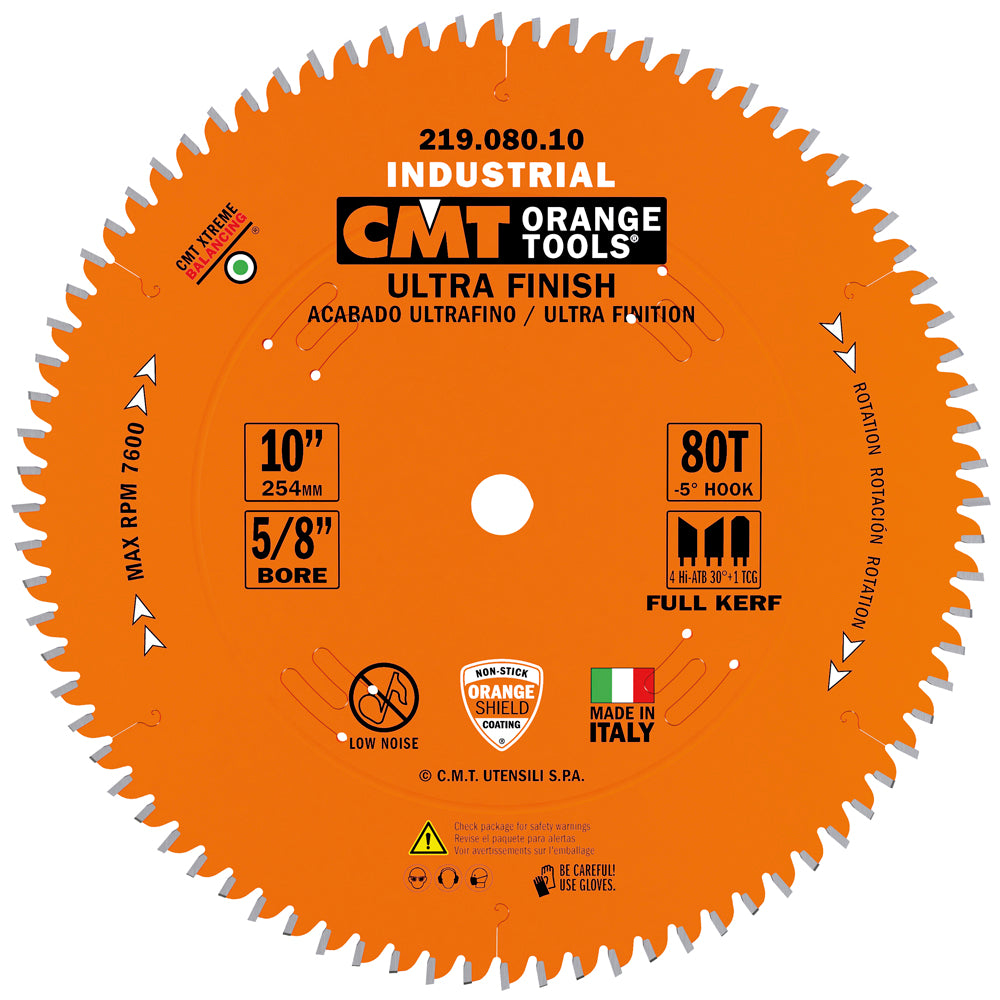 Industrial sliding compound miter & radial circular saw blades