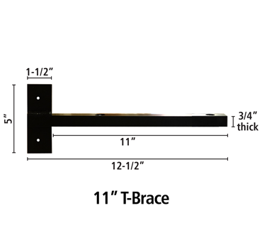 11''  T Speedbrace Black