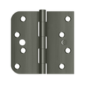 Deltana 4" x 4" X 5/8" Square Security Hinge, Antique Nickel, Left