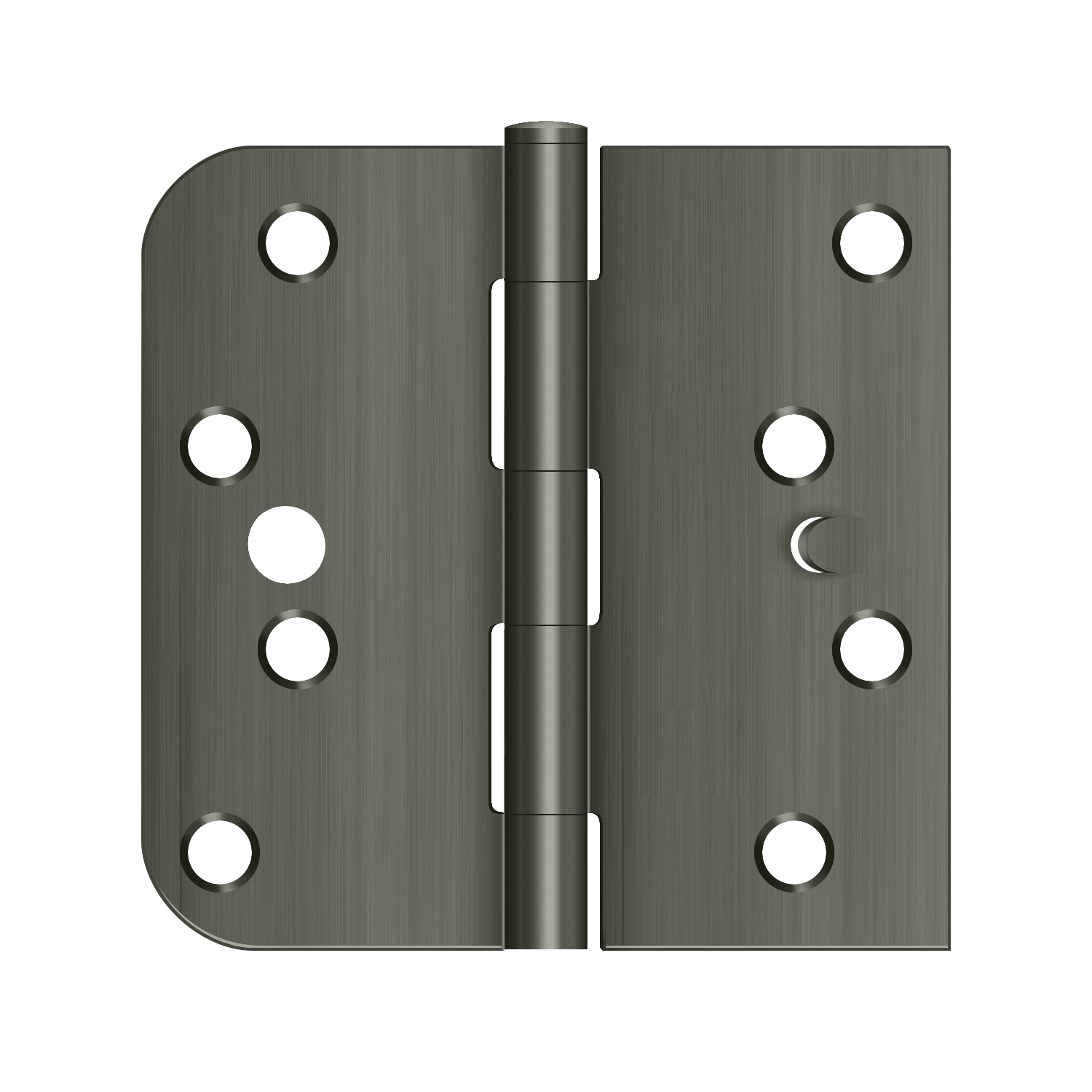 Deltana 4" x 4" X 5/8" Square Security Hinge, Antique Nickel, Left