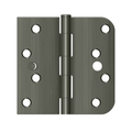 Deltana 4" x 4" X 5/8" Square Security Hinge, Antique Nickel, Right