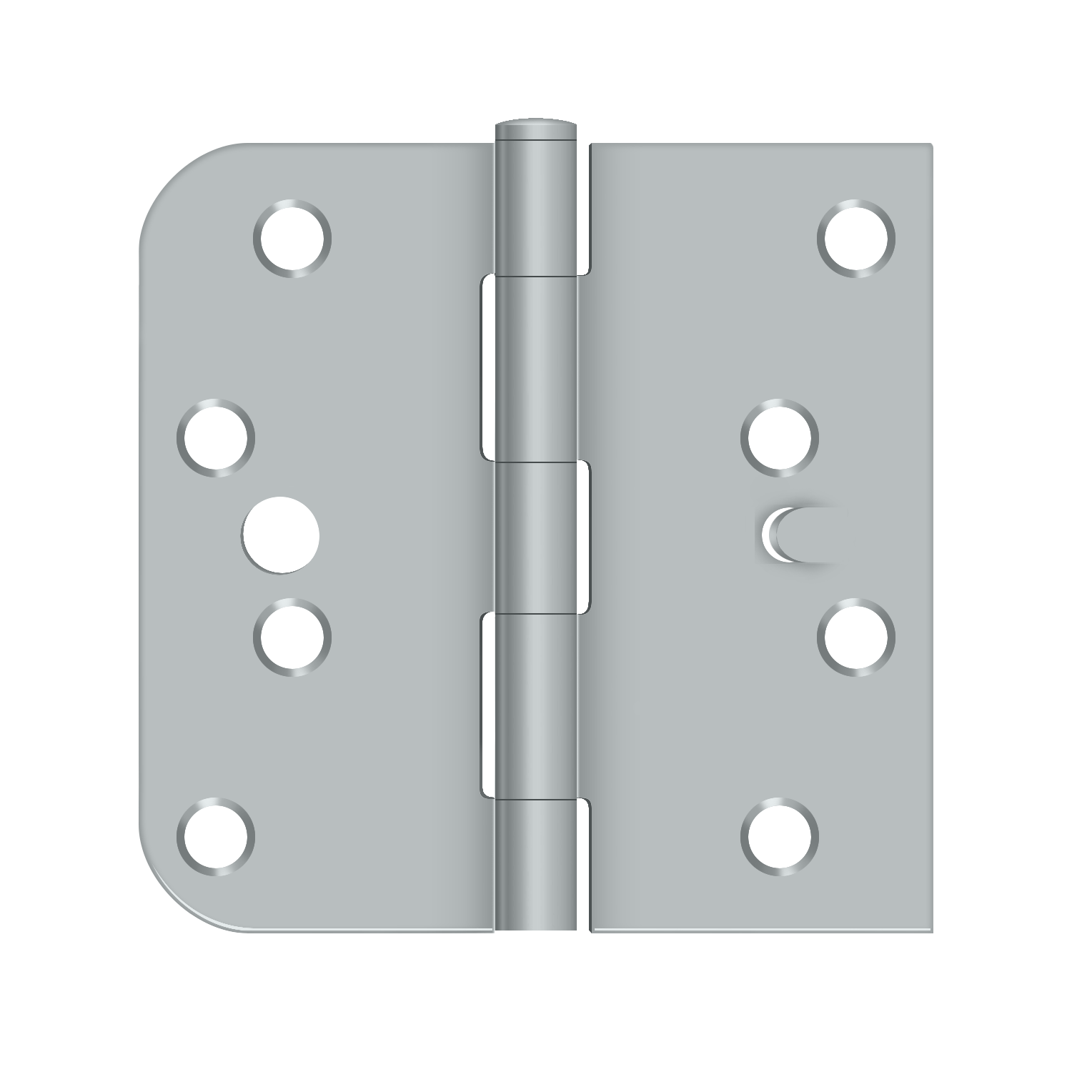 Deltana 4" x 4" X 5/8" Square Security Hinge, Brushed Chrome, Left