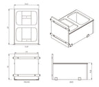 Meadow Lane Double Waste Bin Pullout 50 Quart, White