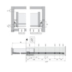 Hettich Euroslide White Epoxy Coated 100 Capacity, 16"