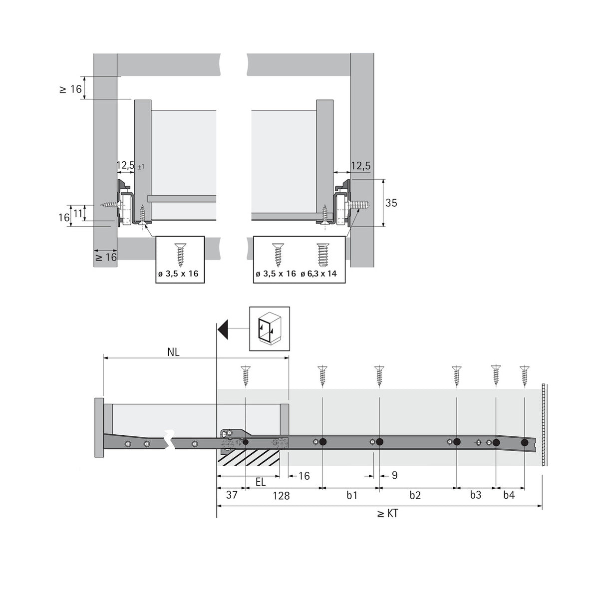 Hettich Euroslide White Epoxy Coated 100 Capacity, 16"