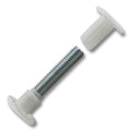 Connecting Screw Metal Screw With White Plastic Caps, Multiples of 100