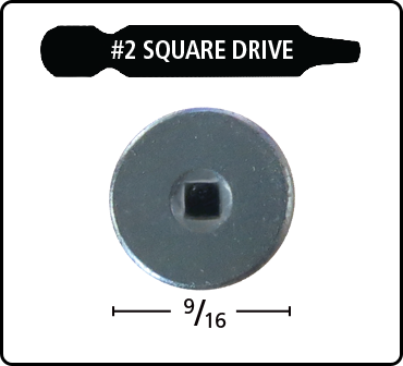 #10 Power Head Screws Torx Drive With Nibs Zinc Finish 17 Type 1-1/2" Length 200 Pack