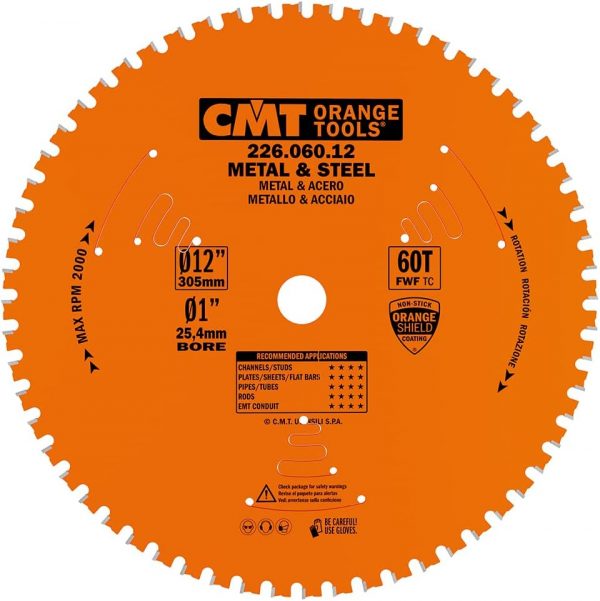 Industrial Dry Cut Steel Saw Blade 12" Diameter