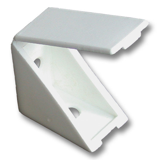 Corner Brace For Cabinets 1-1/4" x 1-1/4" x 3/4" White, Multiples of 100