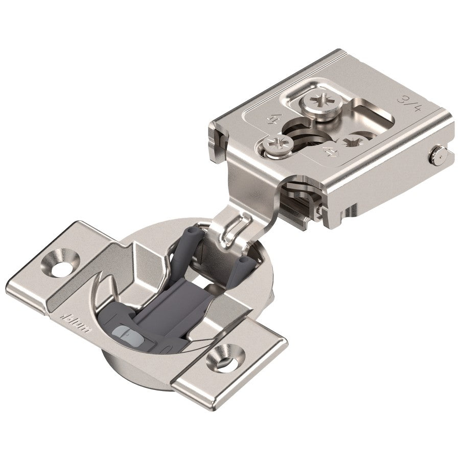 Compact Clip 30C Overlay Face Frame Hinge With Soft-Close 105 Degrees 3/4" Overlay Screw-On