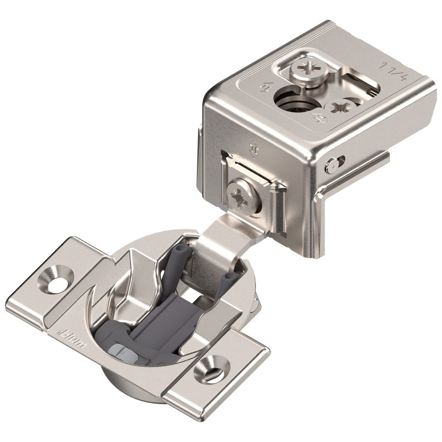 Compact Clip 31C Overlay Face Frame Hinge With Soft-Close 110 Degrees 1-1/4" Overlay Screw-On