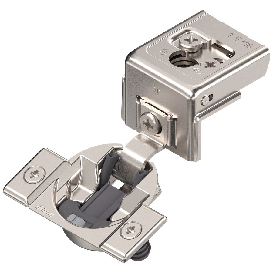 Compact Clip 31C Face Frame Hinge With Soft-Close 110°, 1-5/16" Overlay Press-In, Multiples of 250