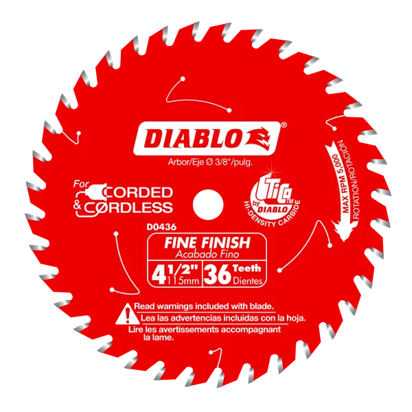 Freud Diablo Fine Finish Saw Blade 4-1/2 in. Diameter