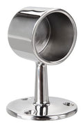 Flush End Short Rail Post for 2" Tubing Polished Stainless Steel
