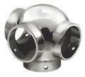 Ball Side Outlet Tee for 1-1/2" Tubing Polished Stainless Steel