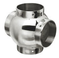 Ball Cross for 2" Tubing Polished Stainless Steel