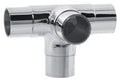 Flush Side Outlet Tee for 1-1/2" Tubing Polished Stainless Steel