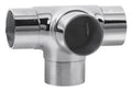 Flush Side Outlet Tee for 2" Tubing Polished Stainless Steel