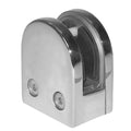 1/2" Glass Grip Flat Back Round Polished Stainless Steel