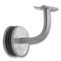 Glass Mount Rail Bracket for 2" Tubing Polished Stainless Steel