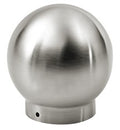 Ball Single Outlet for 2" Tubing Satin Stainless Steel