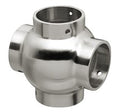 Ball Cross for 1-1/2" Tubing Satin Stainless Steel