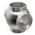 Ball Cross for 2" Tubing Satin Stainless Steel
