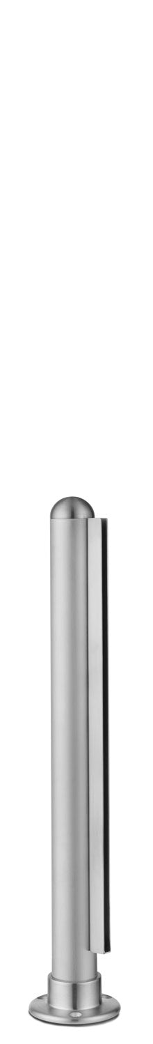 1/4" Dome End Post for 1-1/2" Tubing Satin Stainless Steel