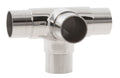 Flush Side Outlet Tee for 1-1/2" Tubing 316 Polished Stainless Steel