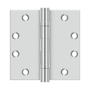 Deltana 4-1/2" x 4-1/2" Stainless Steel Spring Hinge Square Corners