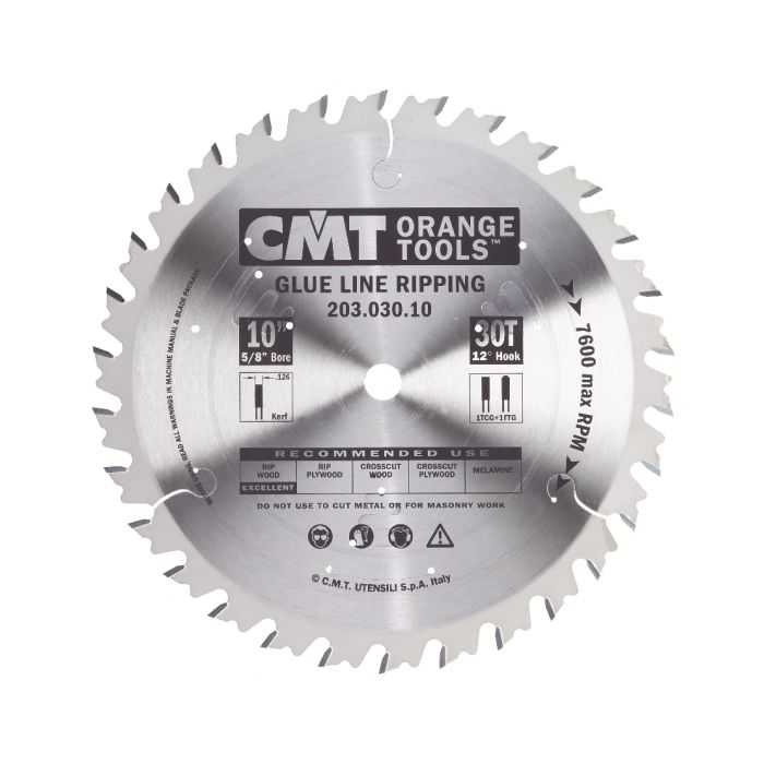 Industrial Glue Line Ripping Saw Blade, 10-Inch x 30 Teeth