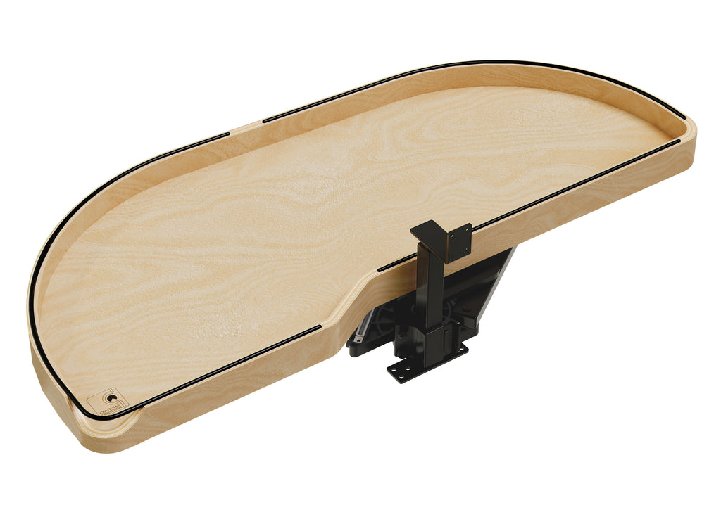Craftsman Collection Solid Maple Single-Tier Girasolo w/ Soft-Close and Black Accents