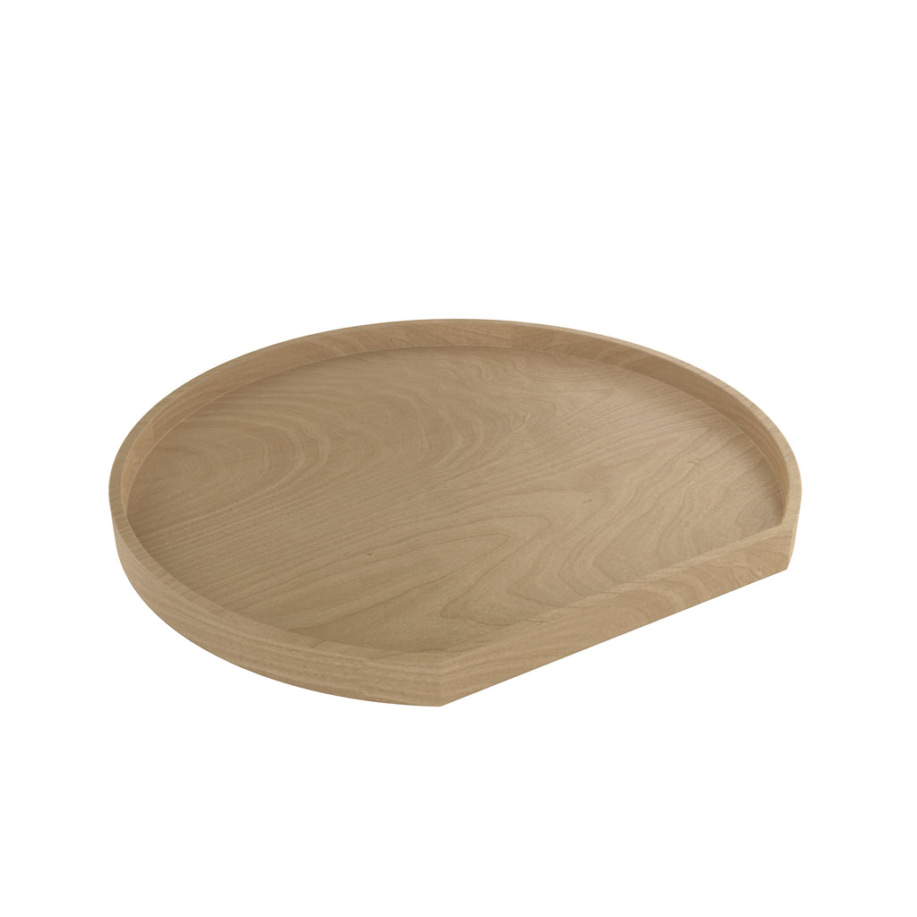 Rev-a-shelf Wood Classics D-Shape Wood Lazy Susan -Single Shelf