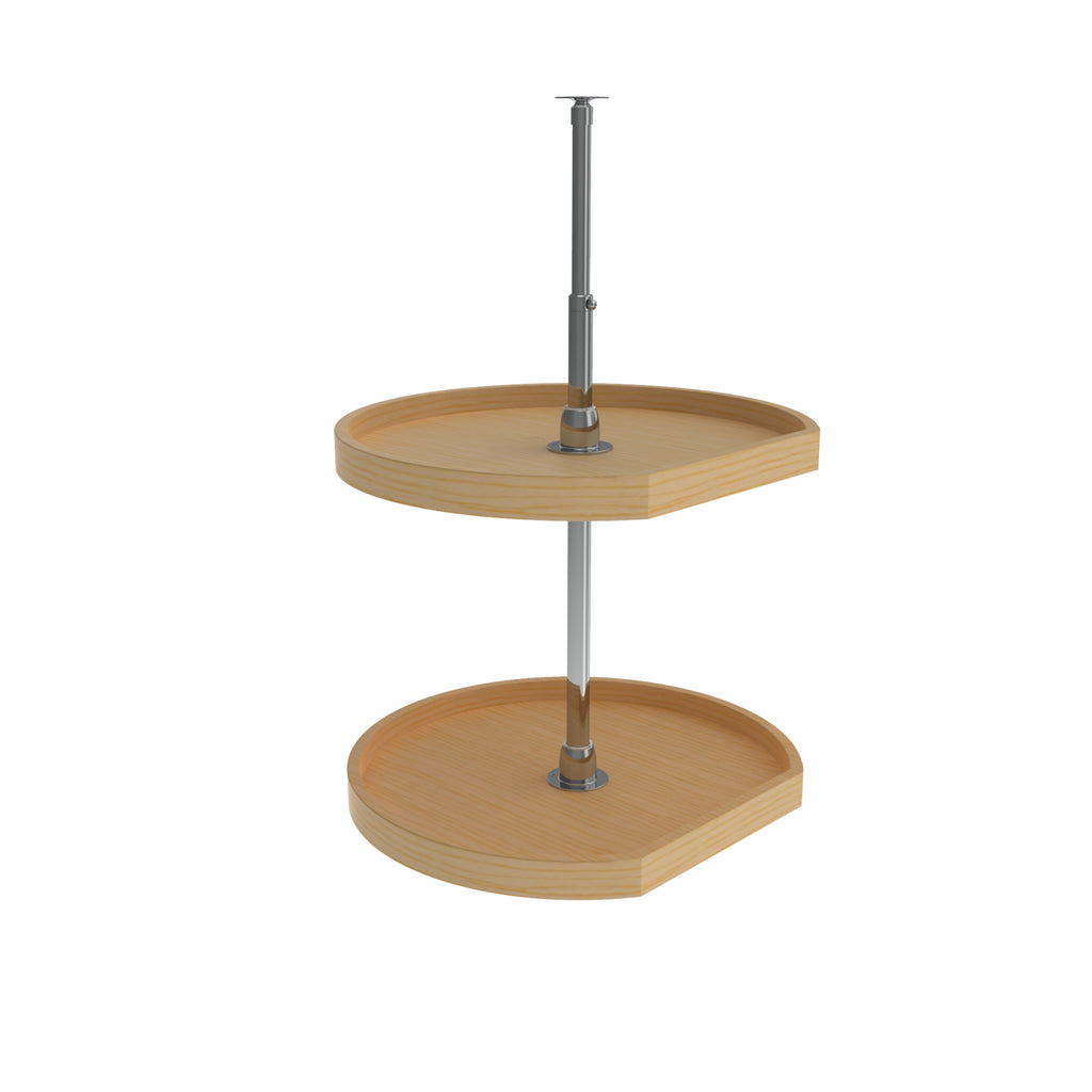 Rev-a-shelf Wood Classics D-Shape Lazy Susan 2 Shelf Set