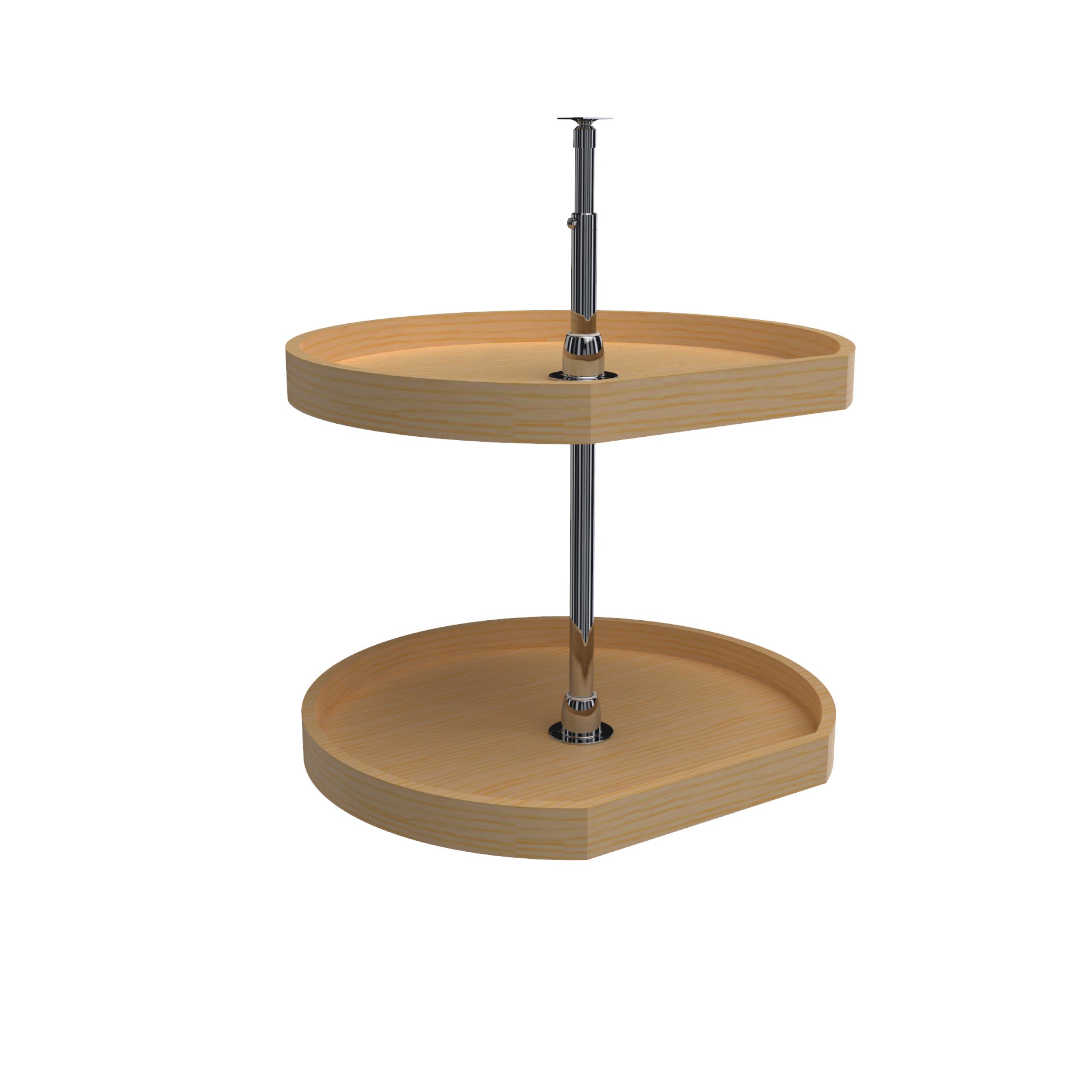 Rev-a-shelf Wood Classics D-Shape Lazy Susan 2 Shelf Set 22" Diameter