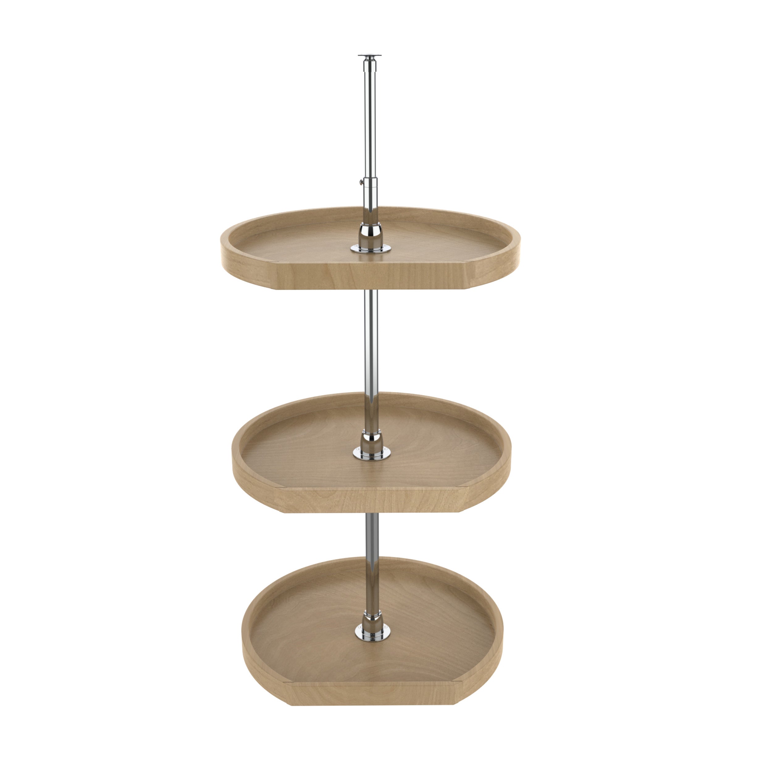 Rev-a-shelf Wood Classics 20" D-Shape Wood Lazy Susan -3 Shelf Set