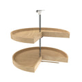 28" Wood 2-Shelf Pie-Cut Lazy Susan Set