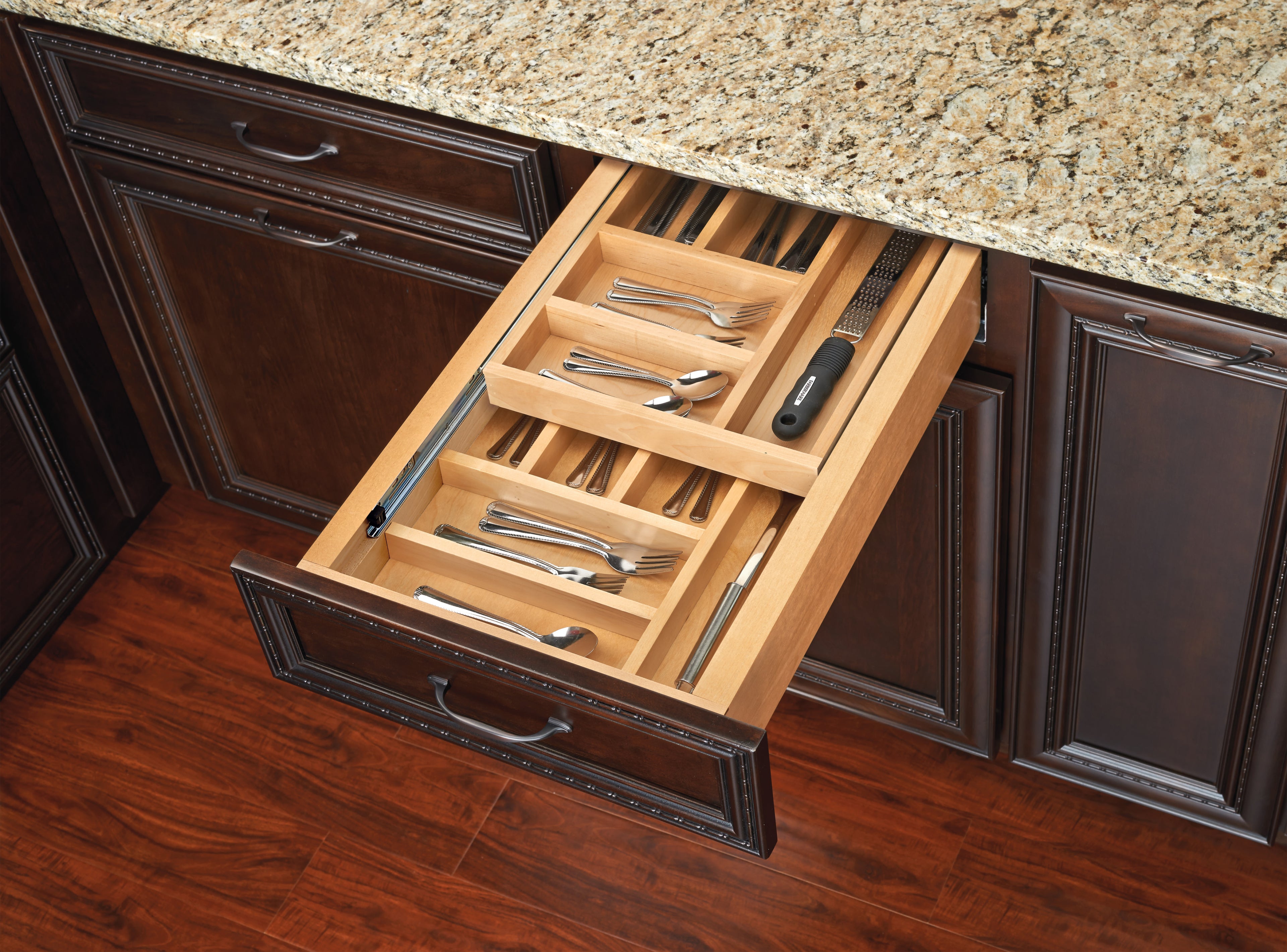 Rev-a-shelf Maple Tiered Cutlery Drawer With Blumotion Soft-Close, 15"