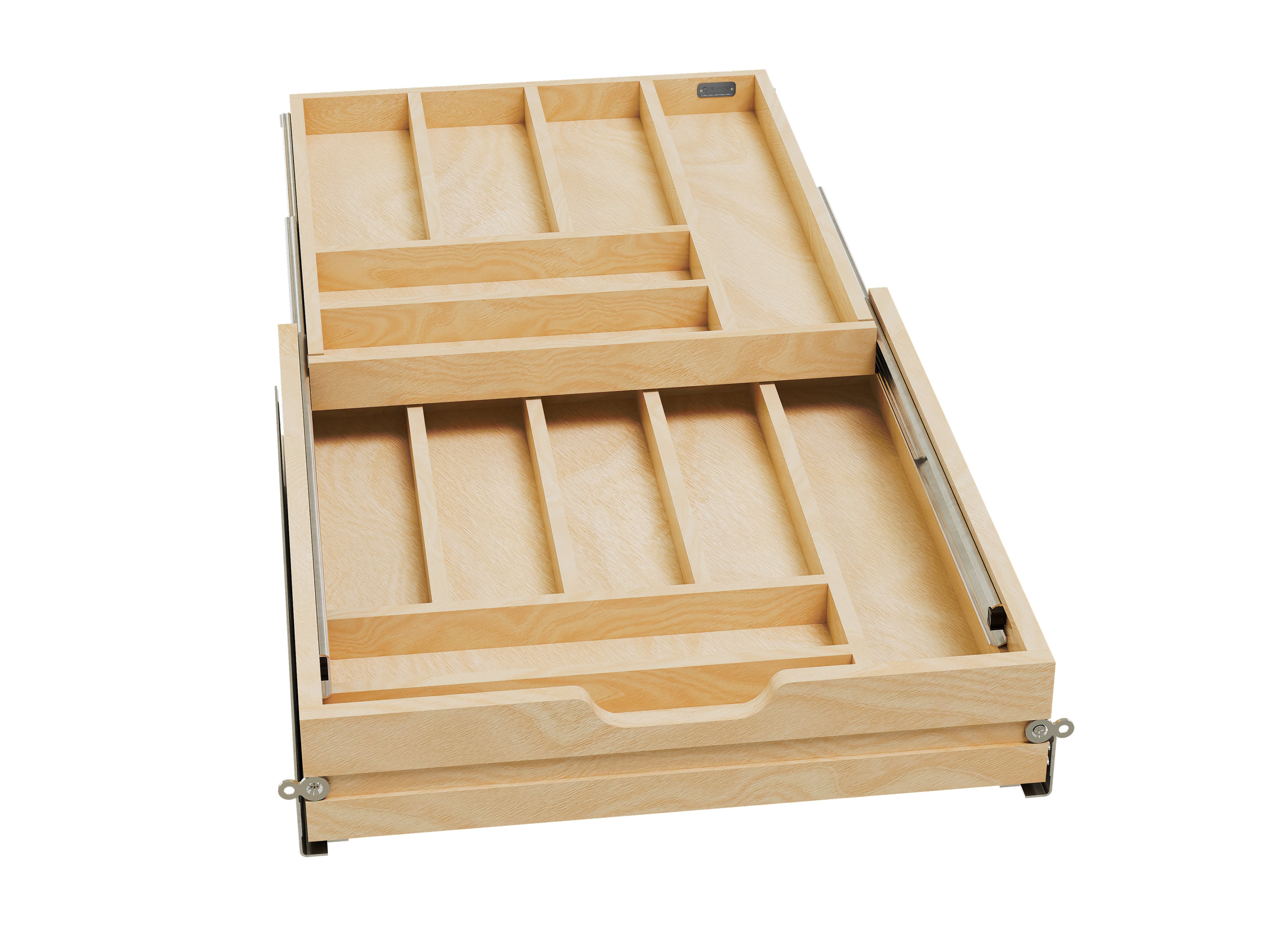 Rev-a-shelf Maple Tiered Cutlery Drawer With Blumotion Soft-Close, 21"