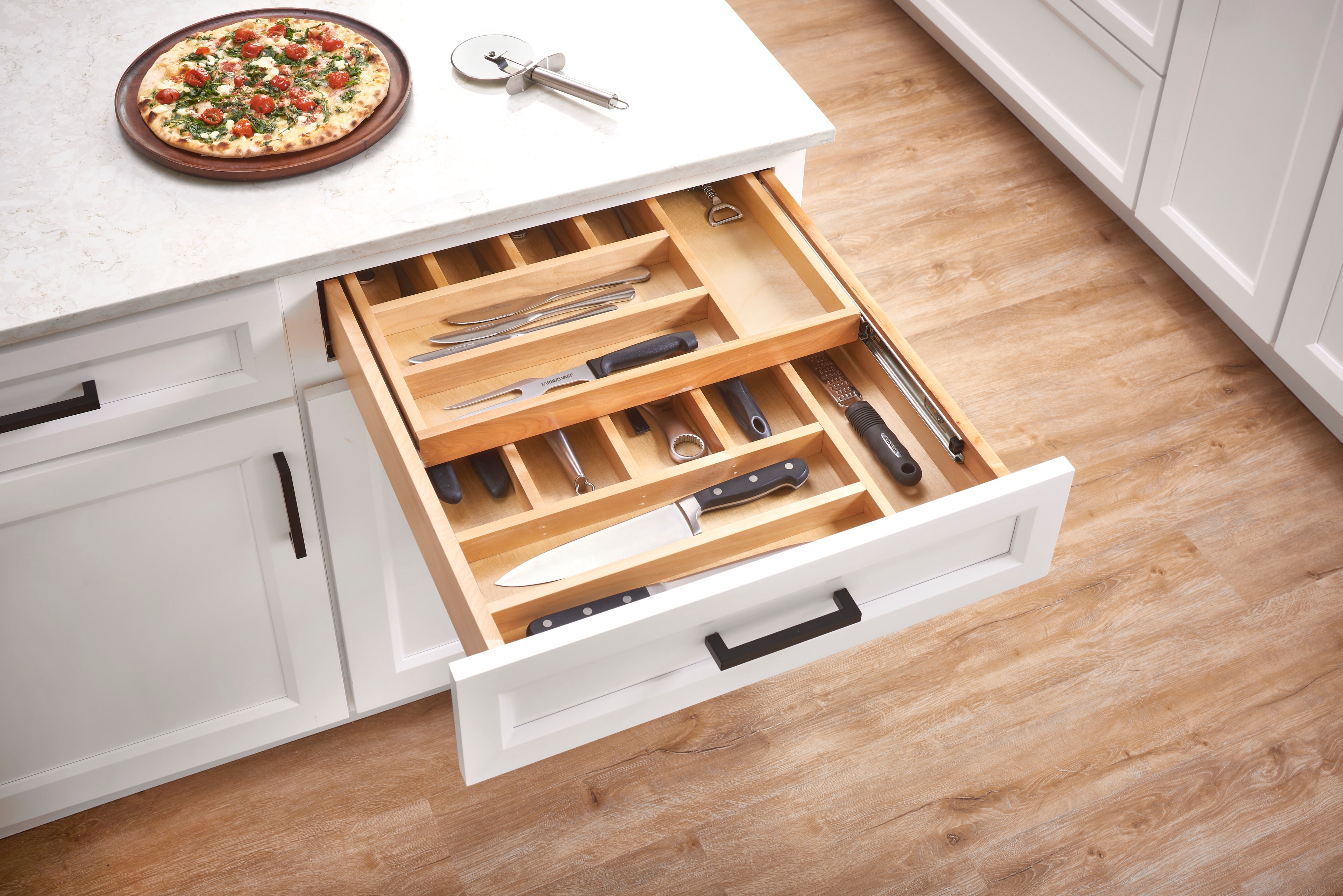 Rev-a-shelf Maple Tiered Cutlery Drawer, 24"