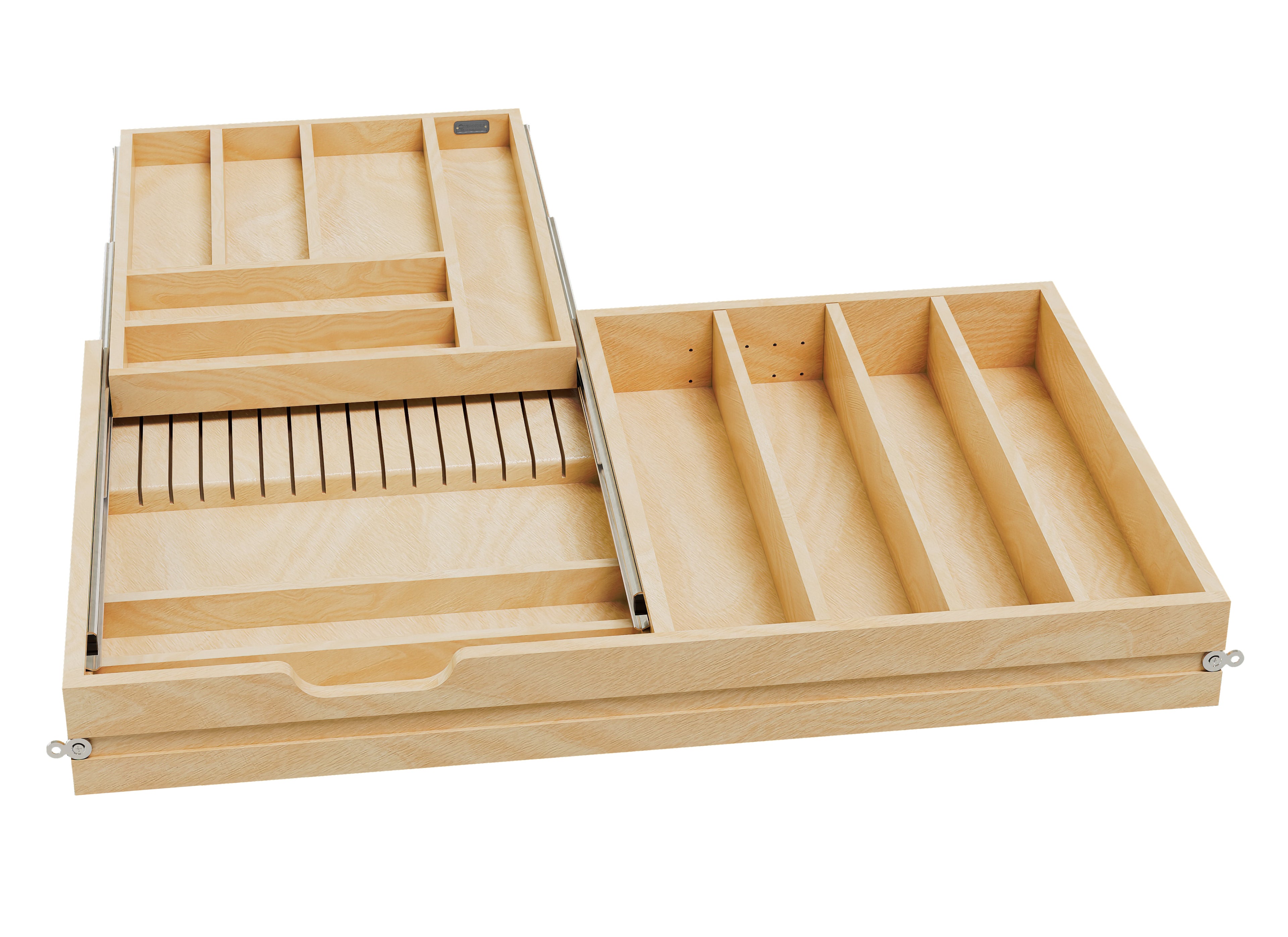 Rev-a-shelf Maple Tiered Cutlery Drawer, 36"