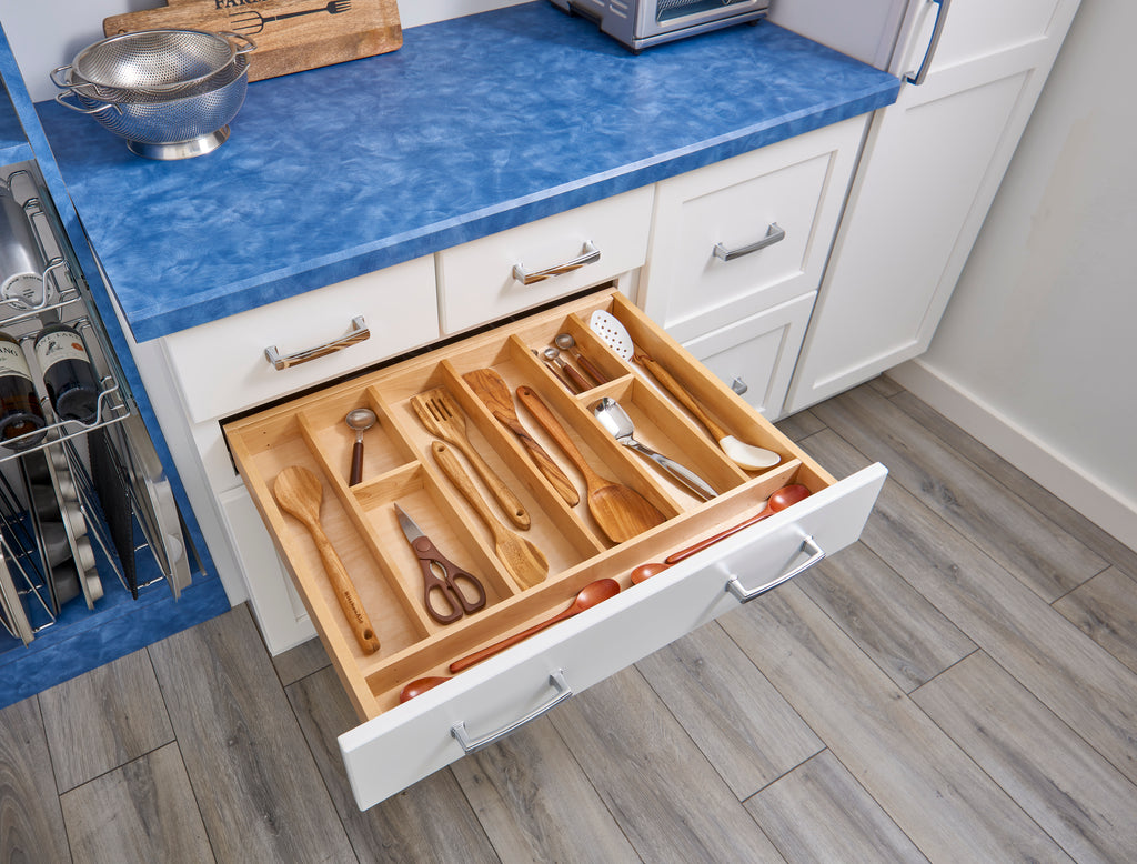 Rev-a-shelf Natural Maple Right Size Utensil Drawer Insert, 36"