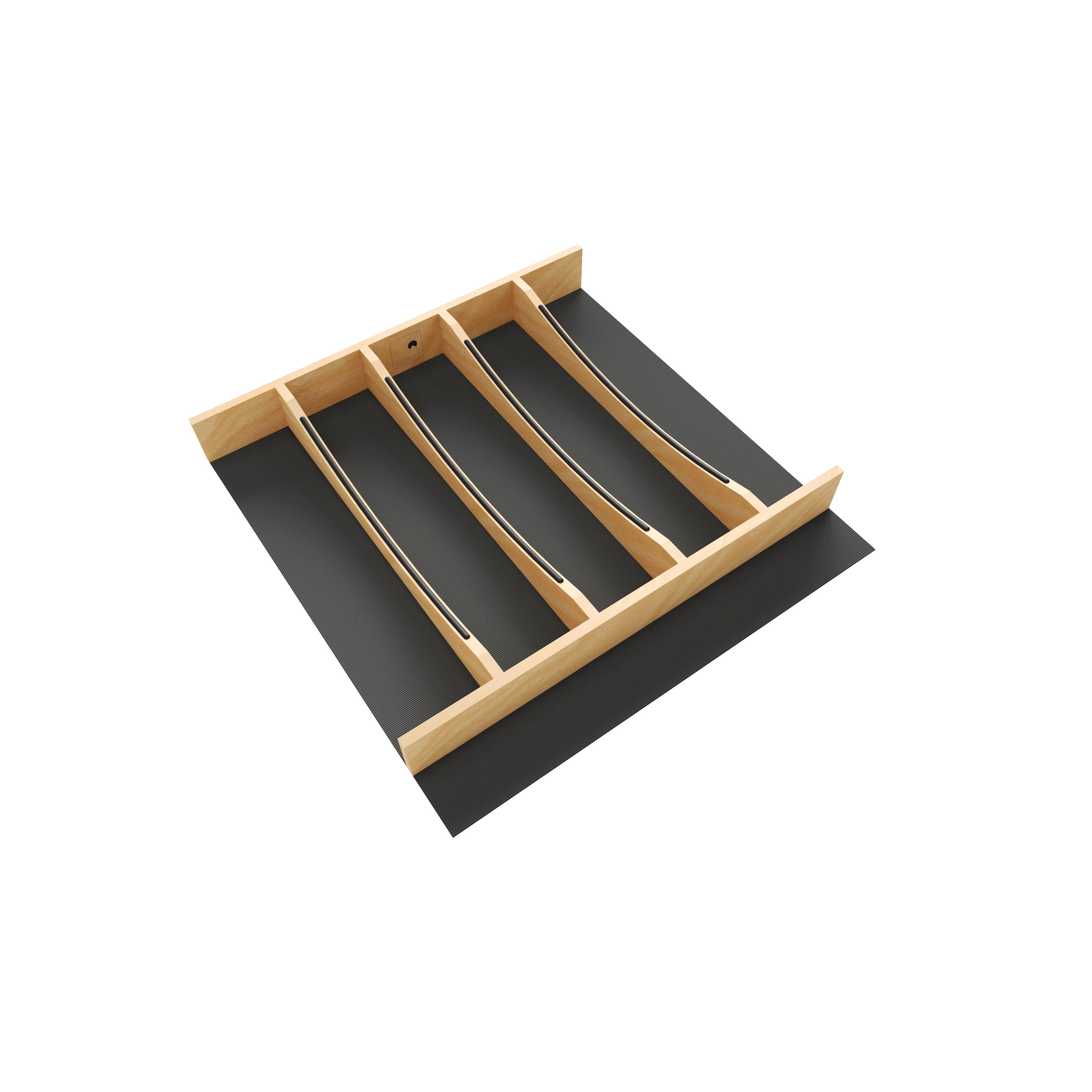 Craftsman Collection Solid Maple Utensil Drawer Insert w/ Black Accents, 24" Maple