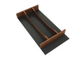 Craftsman Collection Solid Maple Utensil Drawer Insert w/ Black Accents, 15" Walnut