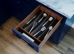 Craftsman Collection Solid Maple Utensil Drawer Insert w/ Black Accents, 18" Walnut